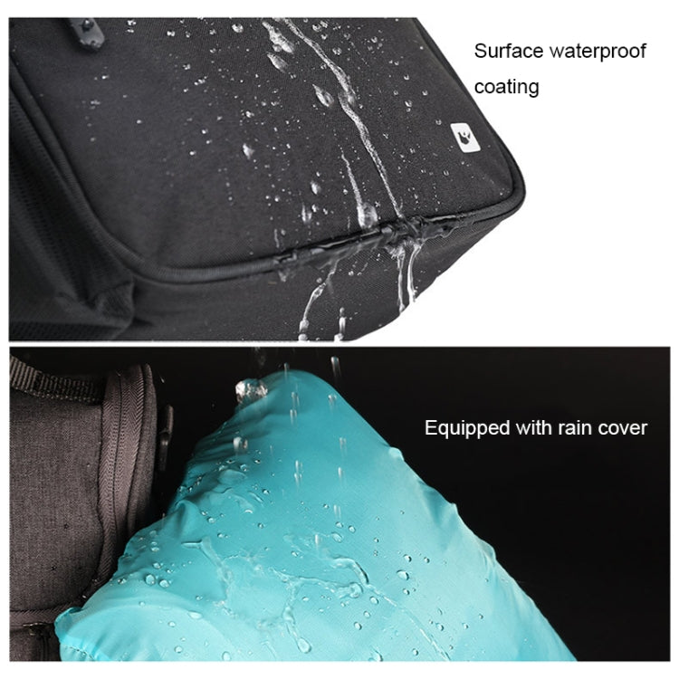 Rhinowalk RK18995 Large-capacity Aluminum Film Insulation Bicycle Head Bag with Rain Cover(Gray)