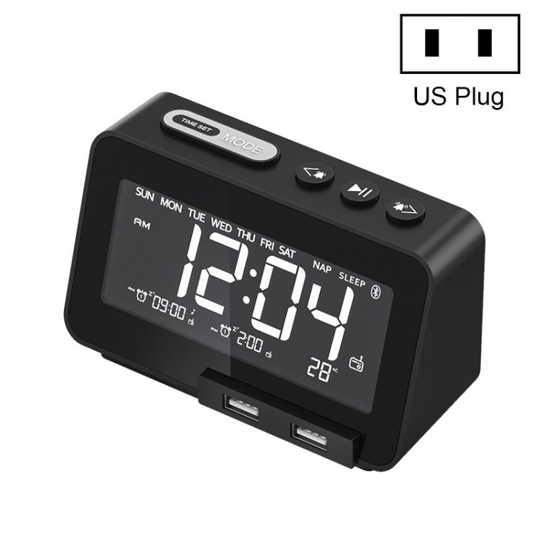 K5 Wireless Bluetooth Speaker Desktop Alarm Clock Radio, US Plug, EU Plug, UK Plug