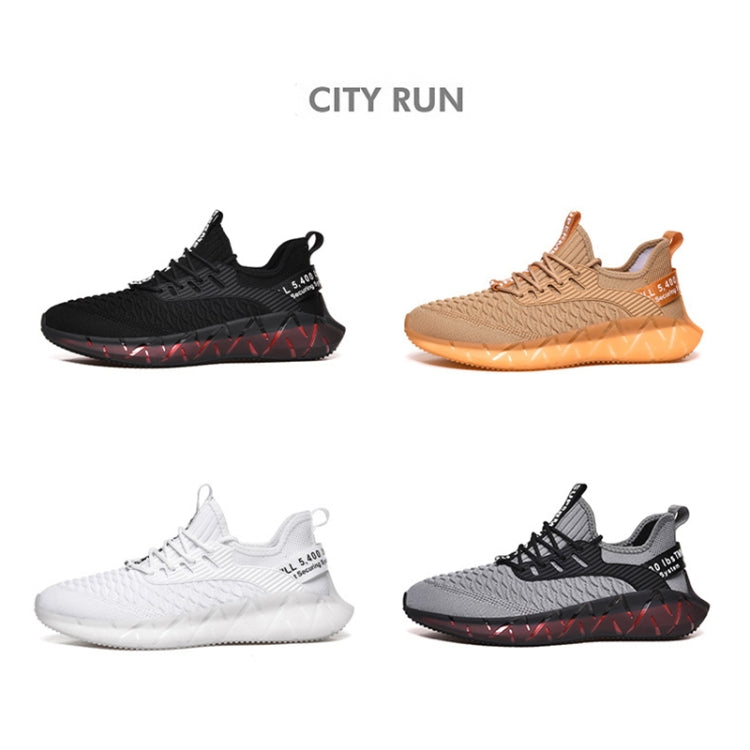 Men Lightweight Breathable Mesh Sneakers Flying Woven Casual Running Shoes, 38, 39, 40, 41