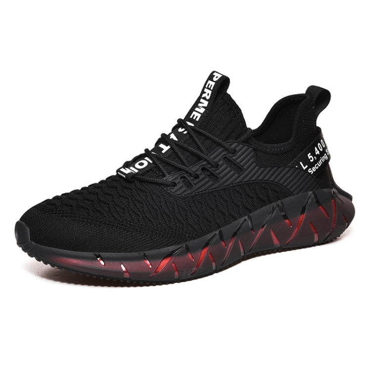Men Lightweight Breathable Mesh Sneakers Flying Woven Casual Running Shoes, 42, 43, 44, 45, 46