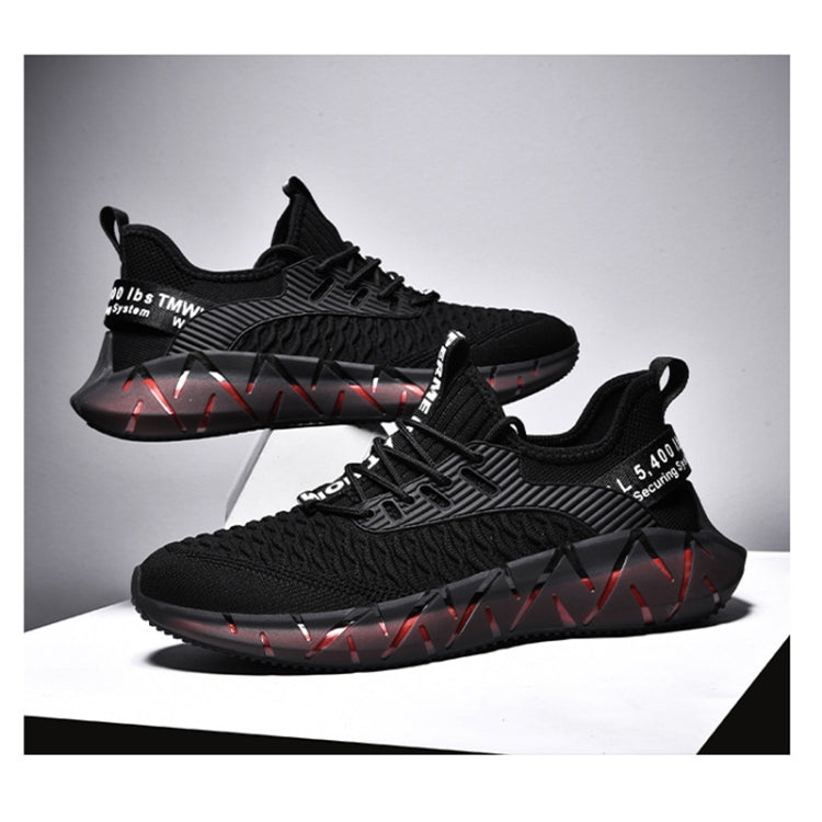 Men Lightweight Breathable Mesh Sneakers Flying Woven Casual Running Shoes, 42, 43, 44, 45, 46