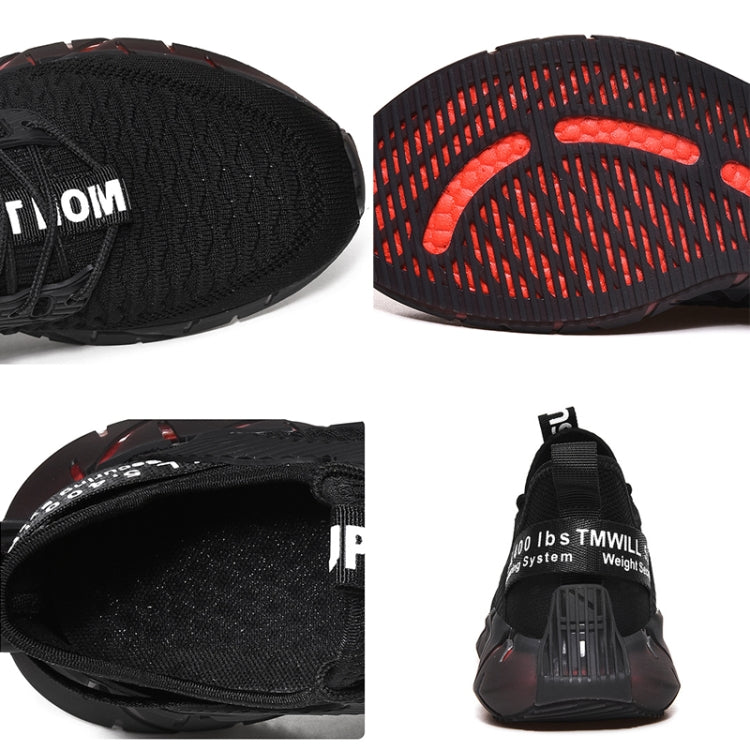 Men Lightweight Breathable Mesh Sneakers Flying Woven Casual Running Shoes, 42, 43, 44, 45, 46