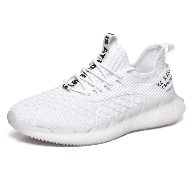 Men Lightweight Breathable Mesh Sneakers Flying Woven Casual Running Shoes, 42, 43, 44, 45, 46