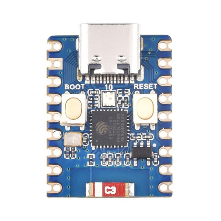 Waveshare 2.4GHz ESP32-C3 Mini Development Board, Based ESP32-C3FN4 Single-core Processor without Header