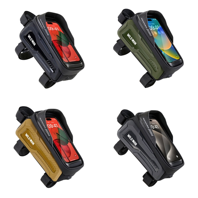 WILD MAN M20 Outdoor Cycling Bicycle Phone Touch Screen Waterproof Front Beam Bag(Yellow)