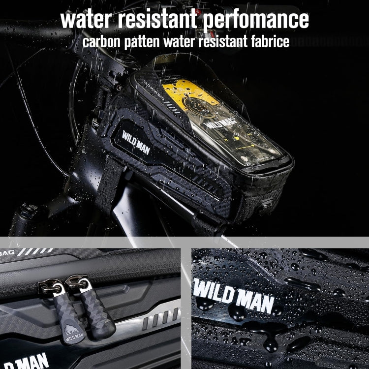 WILD MAN M20 Outdoor Cycling Bicycle Phone Touch Screen Waterproof Front Beam Bag(Gray)