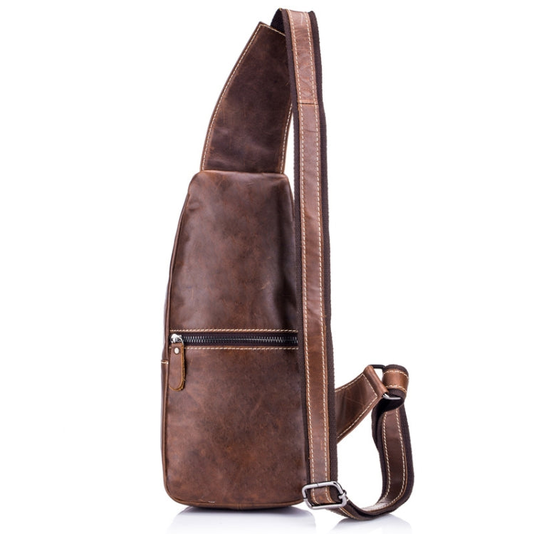 BULL CAPTAIN 019 Retro Men Leather Crossbody Shoulder Bag First-Layer Cowhide Chest Bag, Colour: Yellow + Buckle