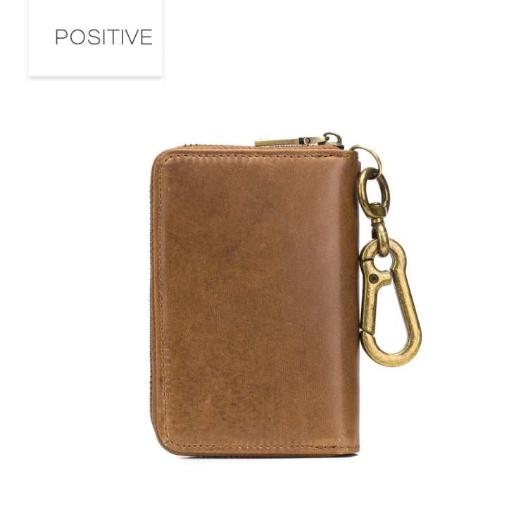 BULL CAPTAIN 474 Multifunctional Leather Coin Purse Hanging Waist Anti-Brush Key Bag, Colour: Black