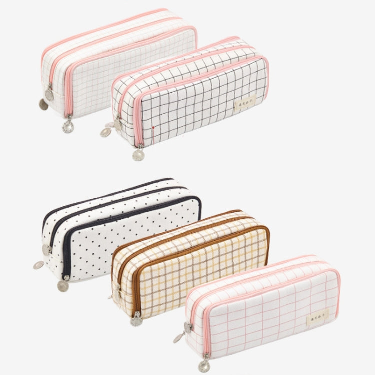Angoo Double-Open Multi-Layer Stationery Pencil Case Multifunctional Cosmetic Bag(Ink Painting)