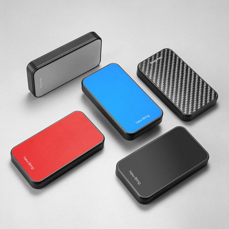 New-Bring Metal Card Holder RFID Anti-Theft Magnetic Automatic Shift Business Card Sase Waterproof Wallet, Colour: Red
