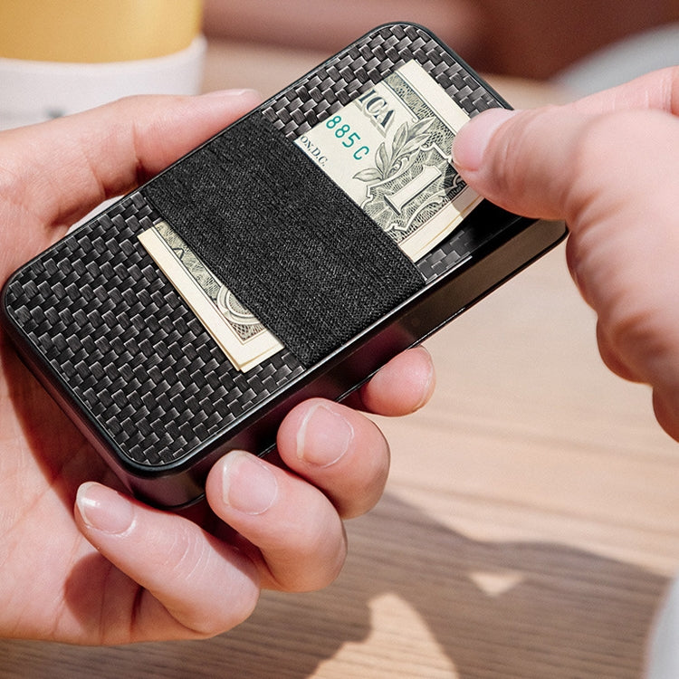 New-Bring Metal Card Holder RFID Anti-Theft Magnetic Automatic Shift Business Card Sase Waterproof Wallet, Colour: Red