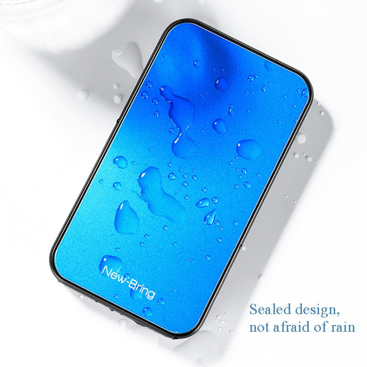 New-Bring Metal Card Holder RFID Anti-Theft Magnetic Automatic Shift Business Card Sase Waterproof Wallet, Colour: Carbon Fiber