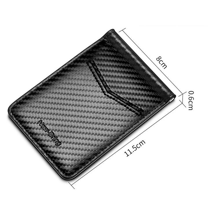 New-Bring Anti-Theft RFID Card Holder Men Ultra-Thin Card Holder Multi-Card Position ID Leather Case(Black)