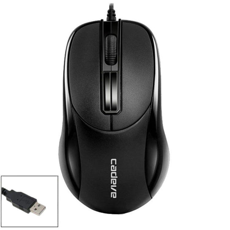 2 PCS Cadeva 006 3 Keys Wired Mouse Household Computer Mouse, USB Interface, PS/2 Interface