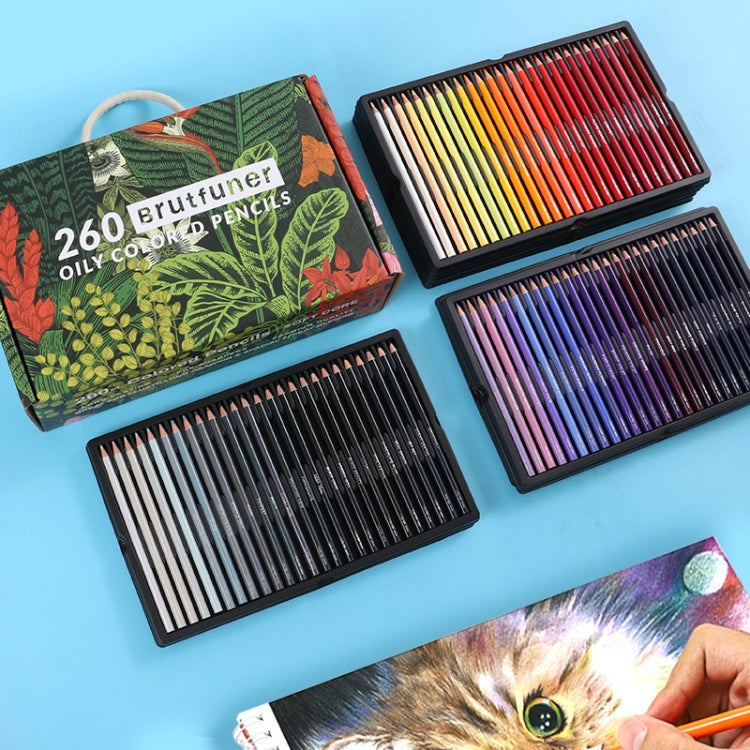 BRUTFUNER 520 Colors Color Lead Set Art Painting Oily Hand-Painted Color Lead(Gift Box Packaging)