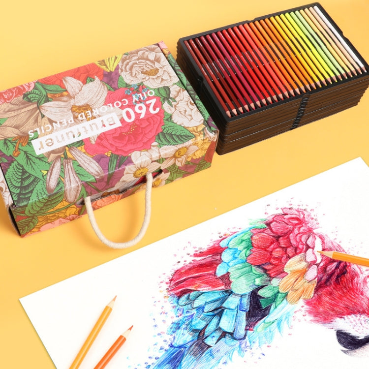 BRUTFUNER 520 Colors Color Lead Set Art Painting Oily Hand-Painted Color Lead(Gift Box Packaging)