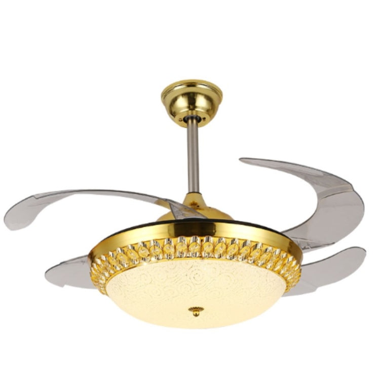 Invisible Crystal Fan LED Chandelier Home Living Room Bedroom Variable Frequency Ceiling Fan Light with Remote Control, 42 inch 115 Three Colors 36W, 42 inch 116 Three Colors 36W, 42 inch 114 Three Colors 36W, 42 inch 112 Three Colors 36W              ...