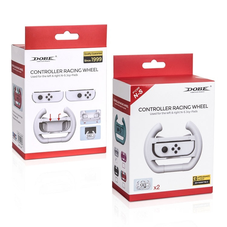 DOBE Left And Right Handle Steering Wheel For Switch OLED / Switch, Specification：, White（2PCS/Pack）, Black（2PCS/Pack）, Red + Blue（2PCS/Pack）