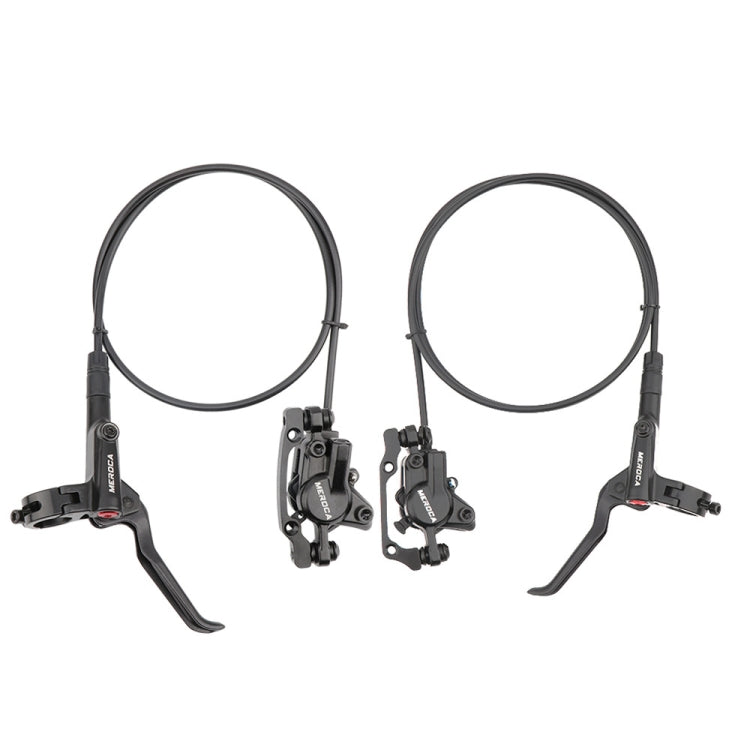 Meroca M800 Bicycle Brake Mountain Bike Universal Bilateral Brake Oil Pressure Disc Brake, Style: 1 Pair Oil Brakes + 1 Pair Disc Brakes