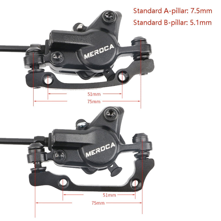 Meroca M800 Bicycle Brake Mountain Bike Universal Bilateral Brake Oil Pressure Disc Brake, Style: 1 Pair Oil Brakes + 1 Pair Disc Brakes