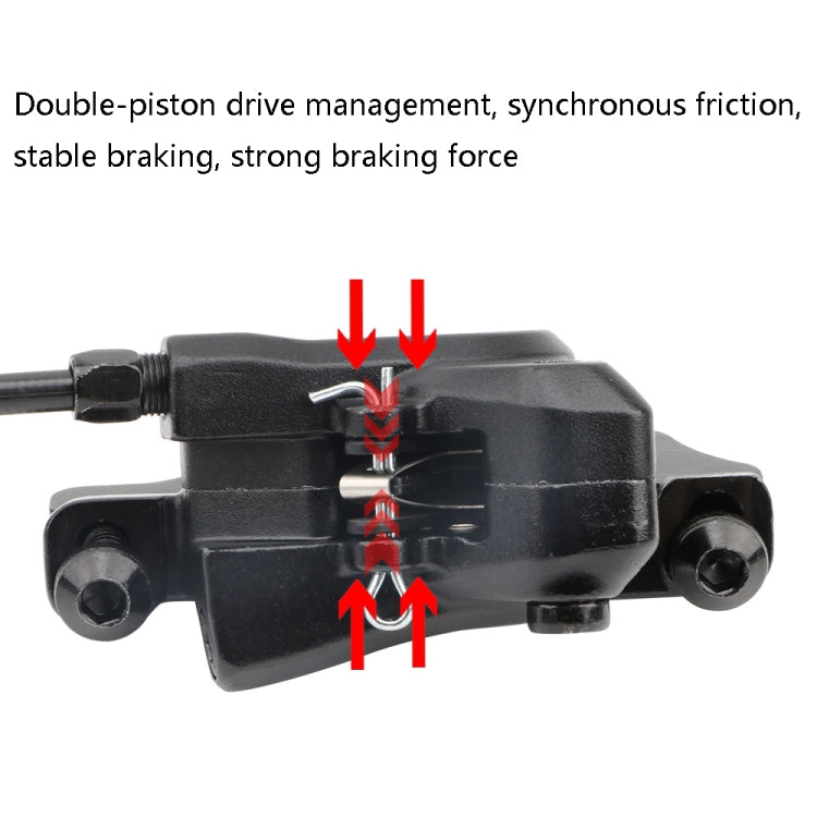 Meroca M800 Bicycle Brake Mountain Bike Universal Bilateral Brake Oil Pressure Disc Brake, Style: 1 Pair Oil Brakes + 1 Pair Disc Brakes