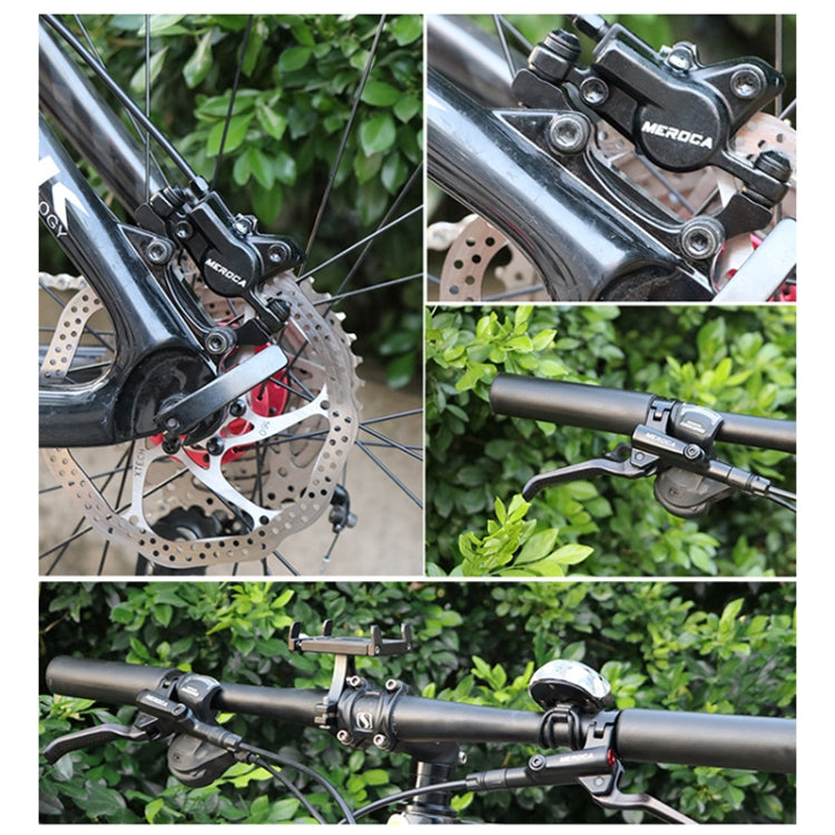 Meroca M800 Bicycle Brake Mountain Bike Universal Bilateral Brake Oil Pressure Disc Brake, Style: 1 Pair Oil Brakes + 1 Pair Disc Brakes