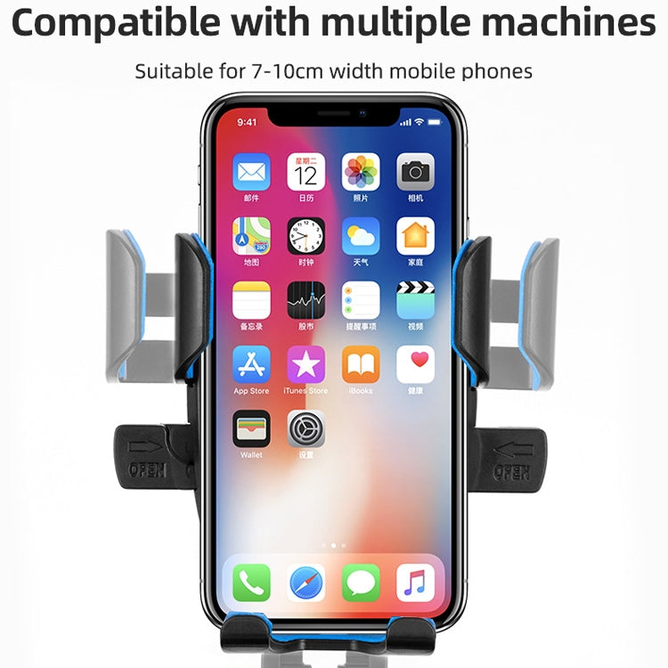CYCLINGBOX BG-2930 Bicycle Mobile Phone Frame Plastic One-Click Lock Mobile Phone Bracket, Style: Handlebar Installation (Red）