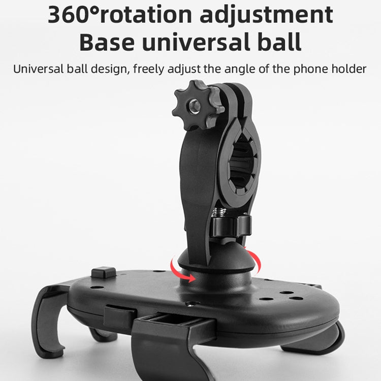 CYCLINGBOX BG-2930 Bicycle Mobile Phone Frame Plastic One-Click Lock Mobile Phone Bracket, Style: Handlebar Installation (Blue）