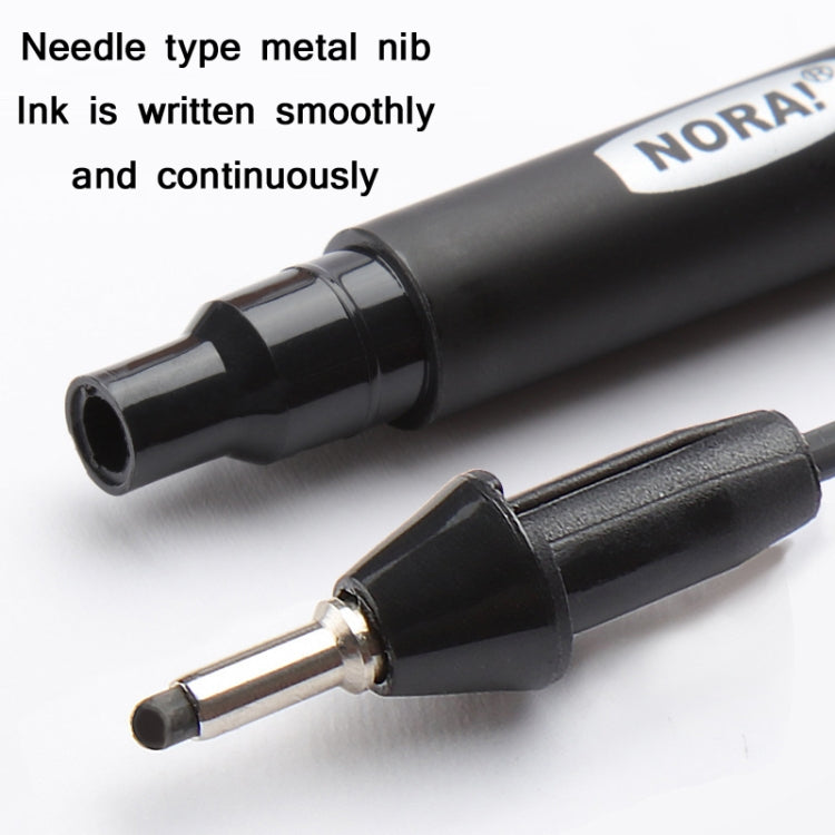 NORA 2 Packs Fine Art Drawing Hook Line Pen Engineering Drawing Comic Stroke Pen