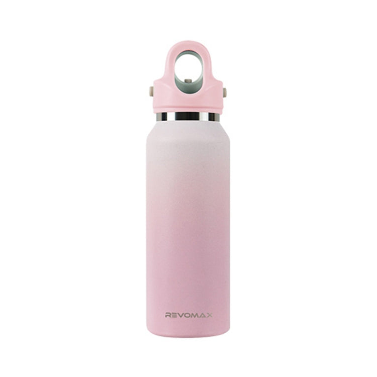REVOMAX Stainless Steel Vacuum Flask Outdoor Car Vacuum Flask, Capacity： 365ml (Cherry Pink)