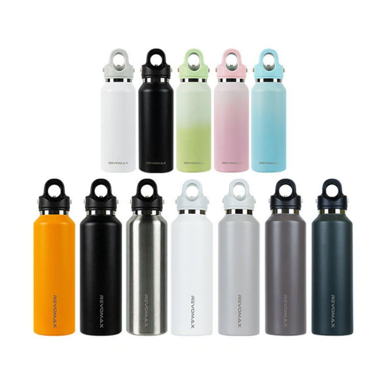 REVOMAX Stainless Steel Vacuum Flask Outdoor Car Vacuum Flask, Capacity： 365ml (Matcha Green)