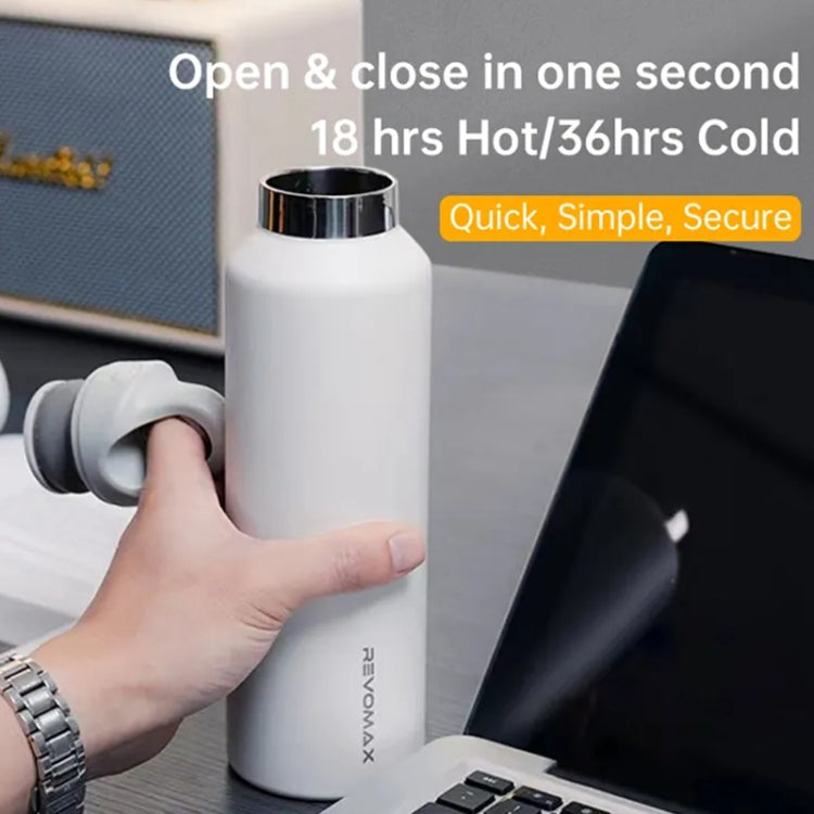 REVOMAX Stainless Steel Vacuum Flask Outdoor Car Vacuum Flask, Capacity： 950ml (Star Black)