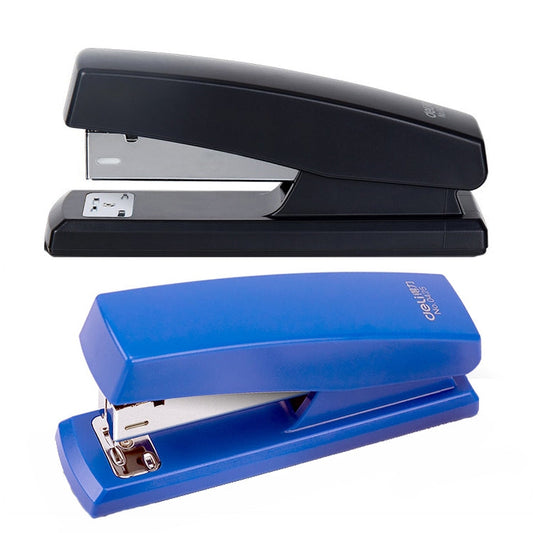 Deli 12 0354 Stapler Set Office Standard Medium-Sized Stapler Staple Remover + Staples(Black)
