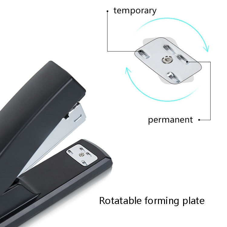 Deli 12 0354 Stapler Set Office Standard Medium-Sized Stapler Staple Remover + Staples(Black)