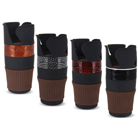 SUITU R151-4  Car Air Outlet Storage Water Cup Holder Mobile Phone Navigation Multi-function Storage Box(Mahogany)