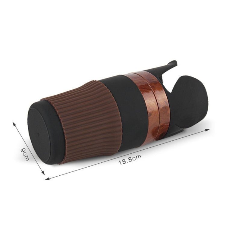 SUITU R151-4  Car Air Outlet Storage Water Cup Holder Mobile Phone Navigation Multi-function Storage Box(Mahogany)