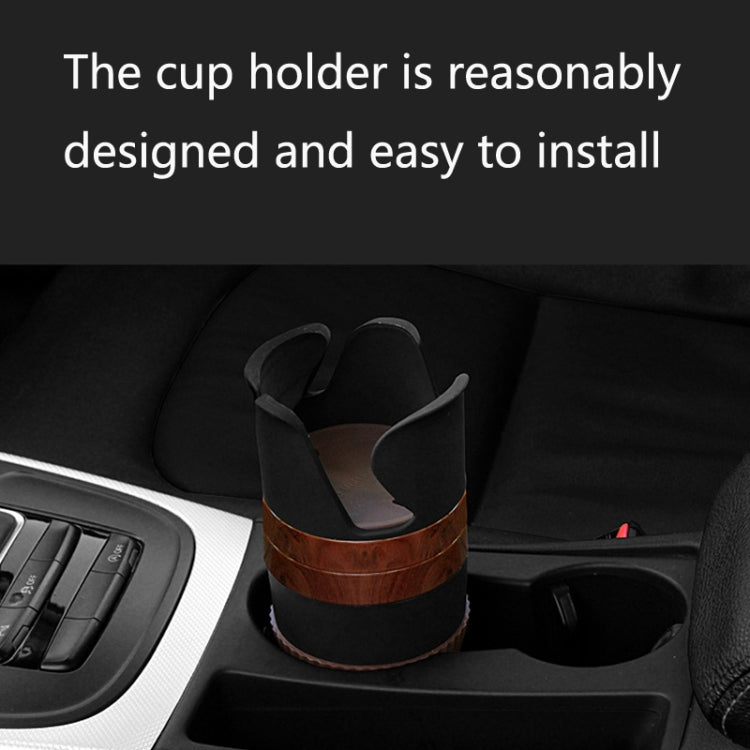 SUITU R151-4  Car Air Outlet Storage Water Cup Holder Mobile Phone Navigation Multi-function Storage Box(Mahogany)