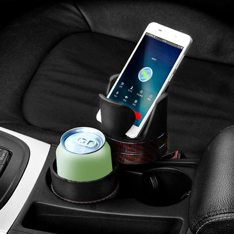 SUITU R151-4  Car Air Outlet Storage Water Cup Holder Mobile Phone Navigation Multi-function Storage Box(Mahogany)