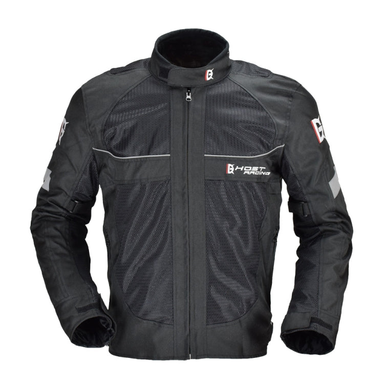 GHOST RACING GR-Y05 Motorcycle Cycling Cloth Men Knight Racing Jacket Keep Warm Anti-Fall Locomotive Off-Road Suit, Size: XXL(Black)