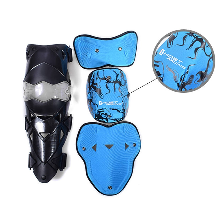 GHOST RACING GR-HX05 Motorcycle Riding Protective Gear Keep Warm Anti-Wind Anti-Fall Locomotive Knee Pad(Blue)