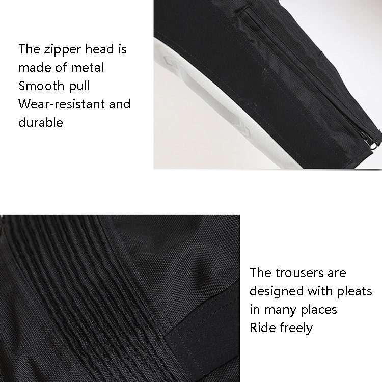 GHOST RACING GR-K06 Motorcycle Riding Trousers Racing Motorcycle Anti-Fall Windproof Keep Warm Pants, Size: XXXL(Black)