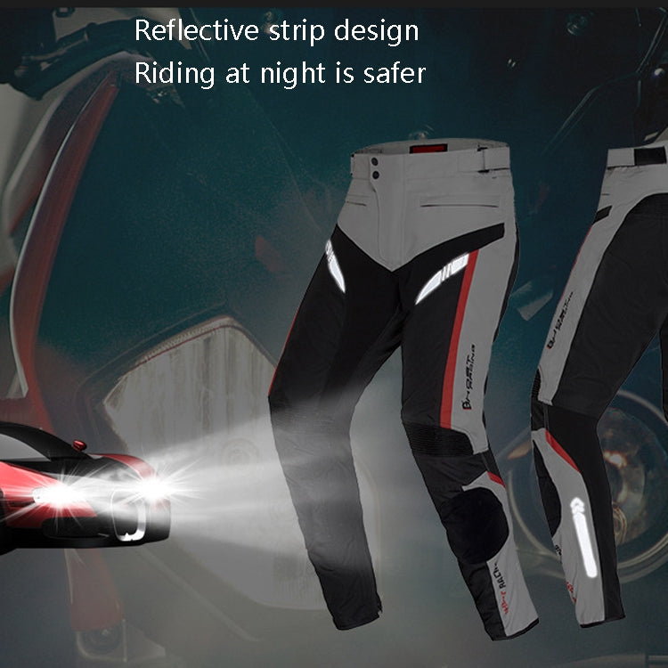 GHOST RACING GR-K06 Motorcycle Riding Trousers Racing Motorcycle Anti-Fall Windproof Keep Warm Pants, Size: XXXXL(Grey)