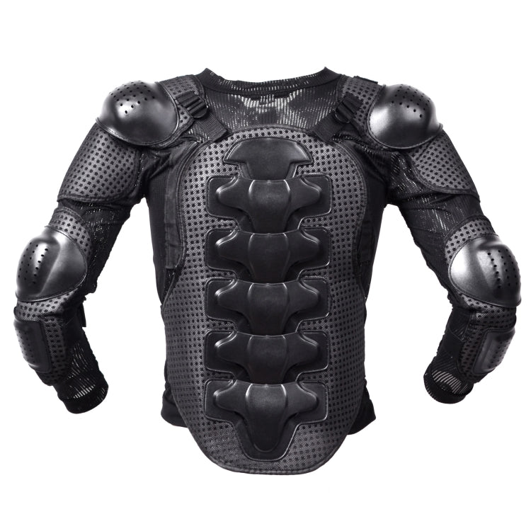 GHOST RACING F060 Motorcycle Armor Suit Riding Protective Gear Chest Protector Elbow Pad Fall Protection Suit, Size: XL(Black)