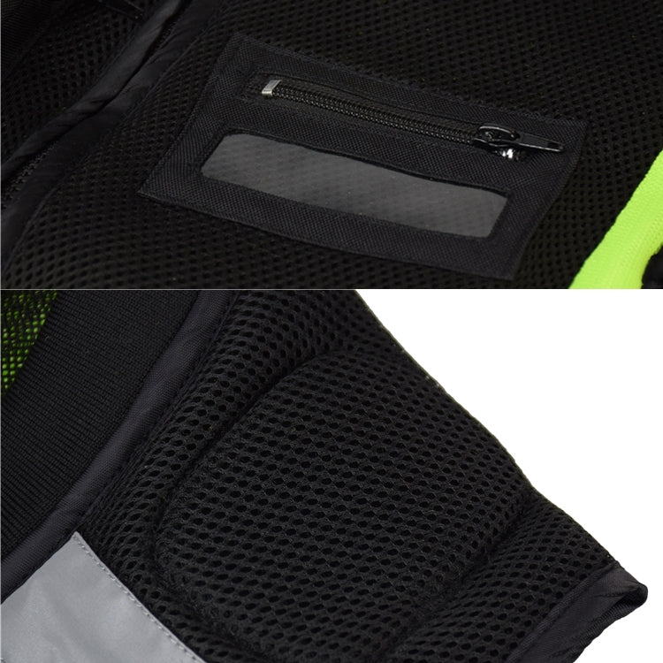 GHOST RACING GR-Y06 Motorcycle Riding Vest Safety Reflective Vest, Size: XL(Fluorescent Green)