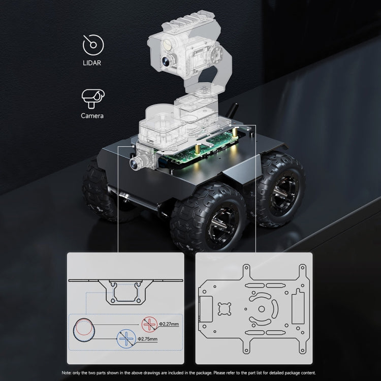 Waveshare WAVE ROVER Flexible Expandable 4WD Mobile Robot Chassis, Onboard ESP32 Module(EU Plug)