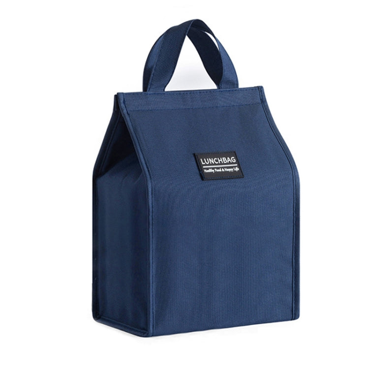 Thickened Aluminum Foil Insulation Lunch Box Bag Waterproof Portable Meal Bag, Specification: 20x23x13cm(Navy)