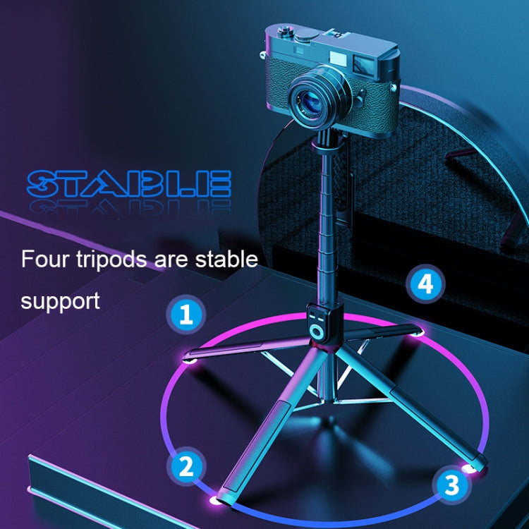 360-Degree Rotating Foldable Bluetooth Selfie Sticks Live Stand, Spec:, P220 TK (Double Clip), P225 TK (Double Clip)