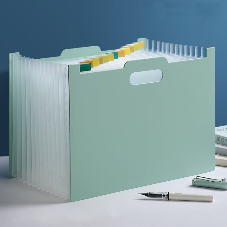 Deli  A4 Vertical Organ Bag Can Hold Test Papers And Organize Folders(Light Green)