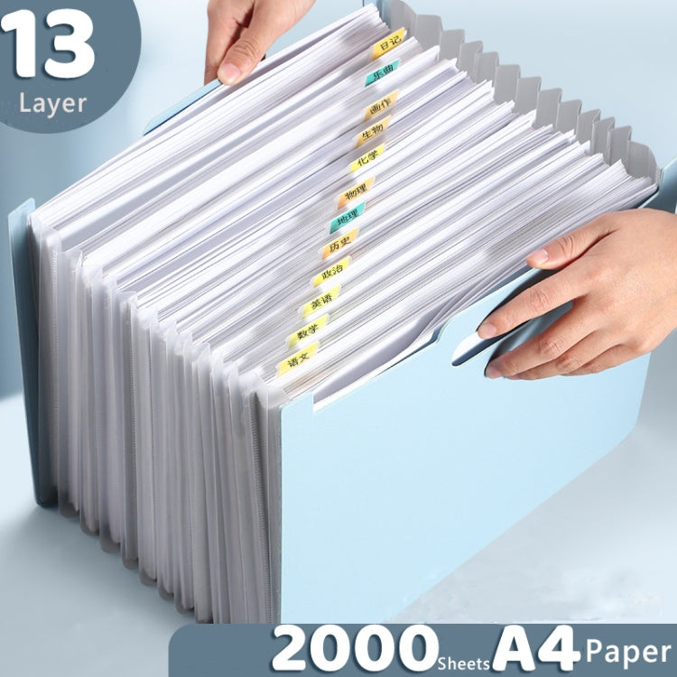 Deli  A4 Vertical Organ Bag Can Hold Test Papers And Organize Folders(Dark Blue)