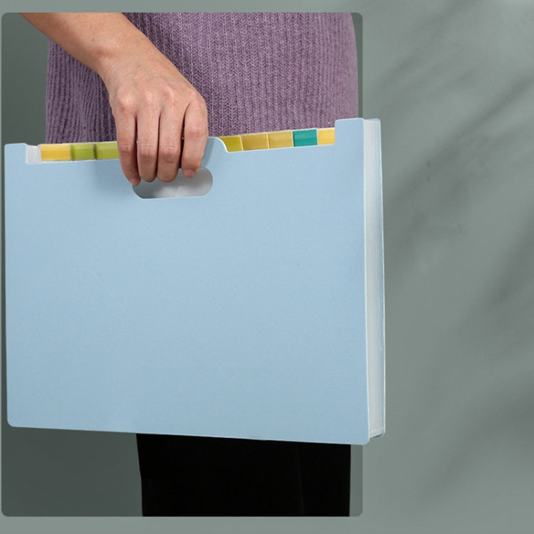 Deli  A4 Vertical Organ Bag Can Hold Test Papers And Organize Folders(Light Green)